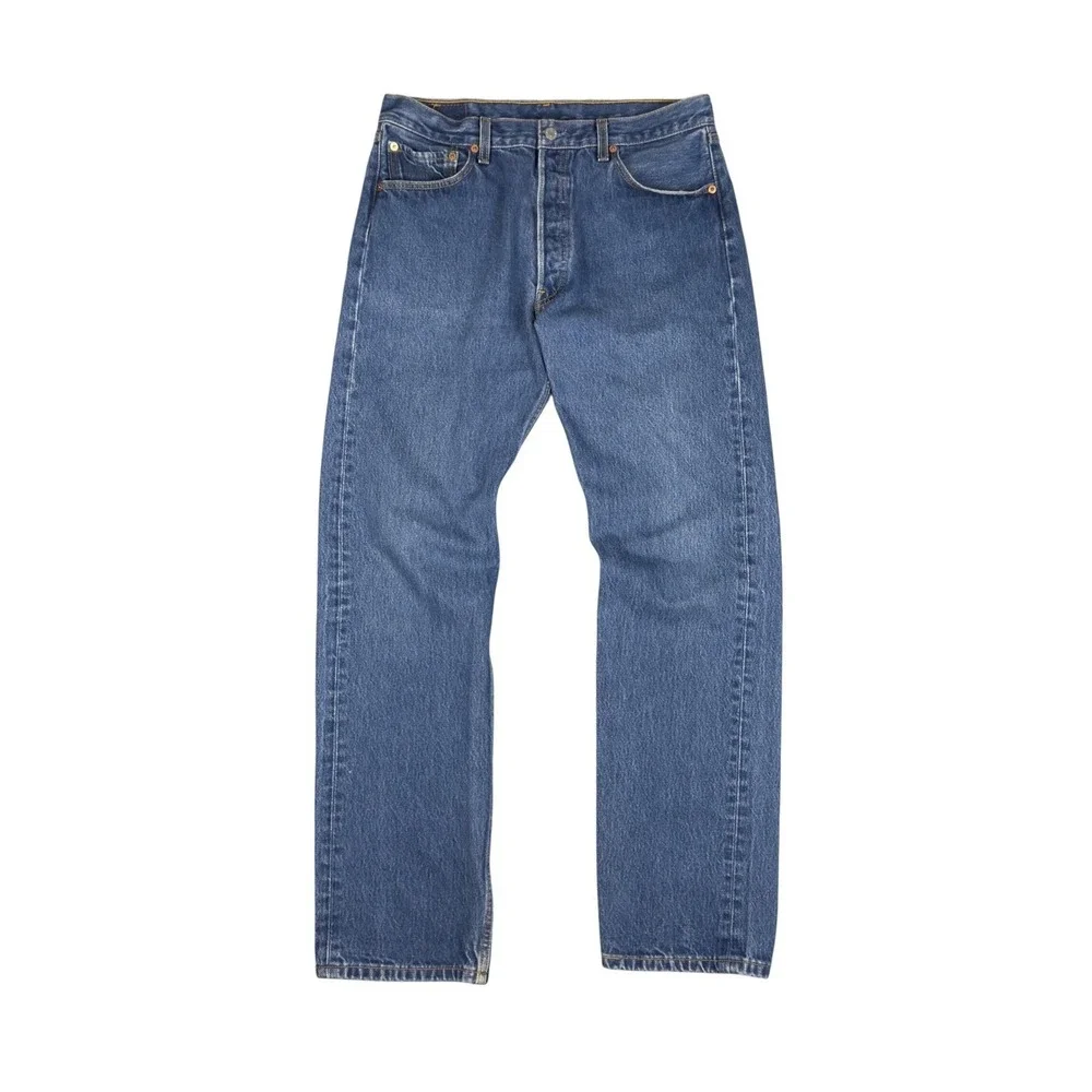 Vtg Y2K Levi's 501XX‎ Men's Jeans 32x32 Blue Straight Leg Denim Button Fly 2002